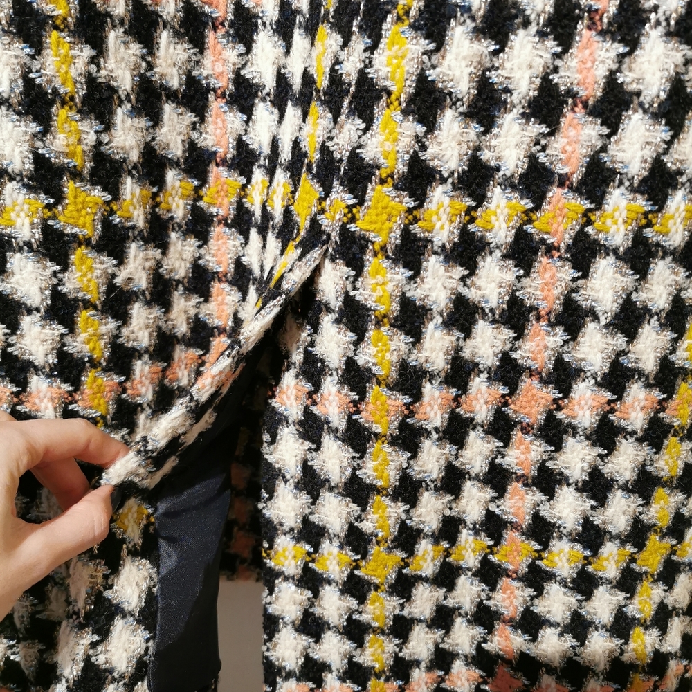 J. Crew Collection Multicolor Houndstooth Wool Blend Coat - Picture 10 of 16